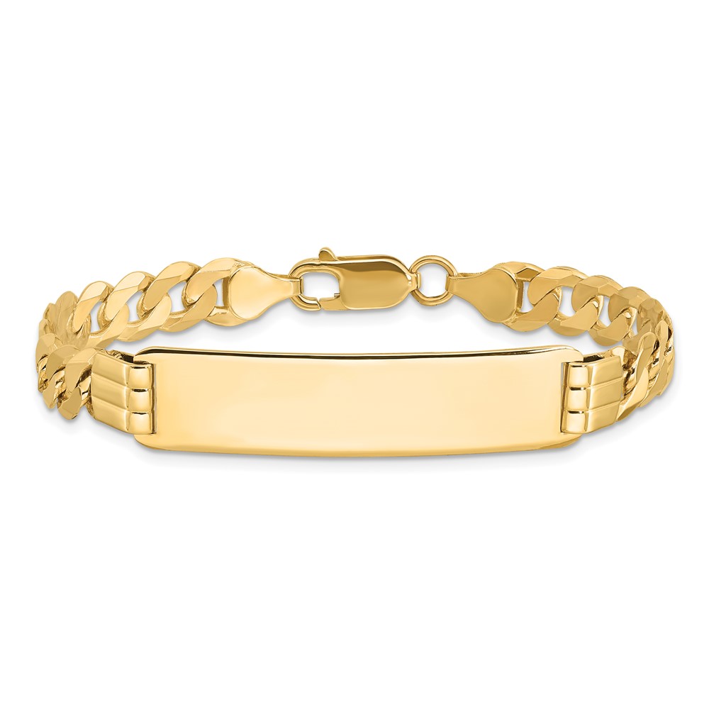 10k Flat Curb Link ID Bracelet - Image 3