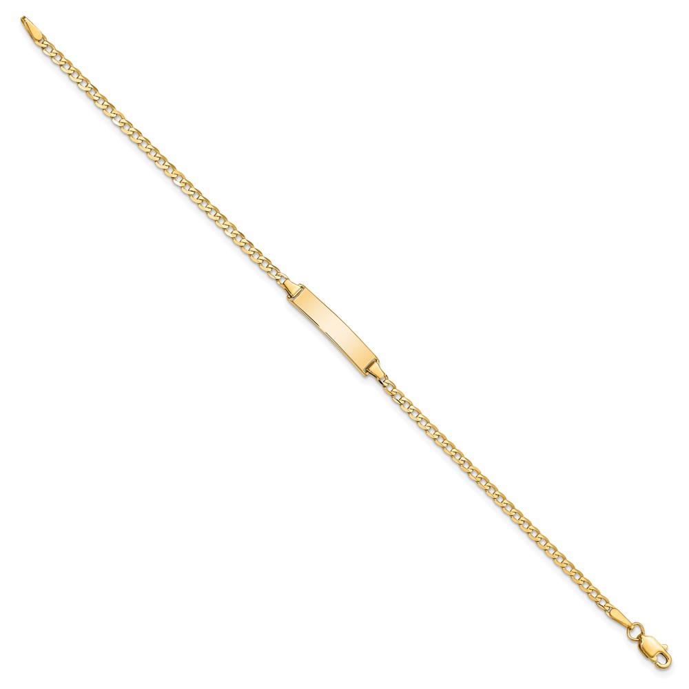 10k Flat Curb Link ID Bracelet - Image 2