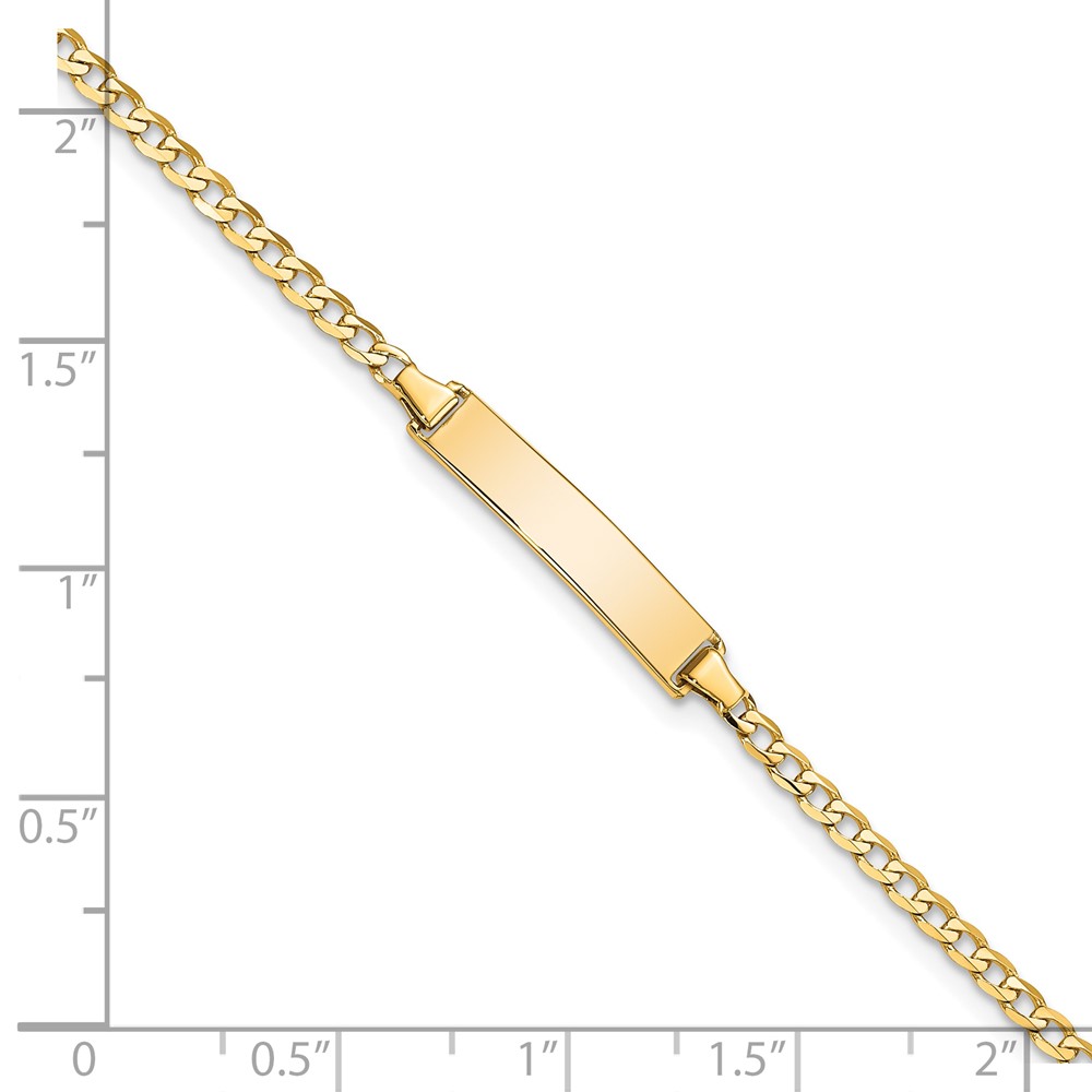10k Flat Curb Link ID Bracelet - Image 3