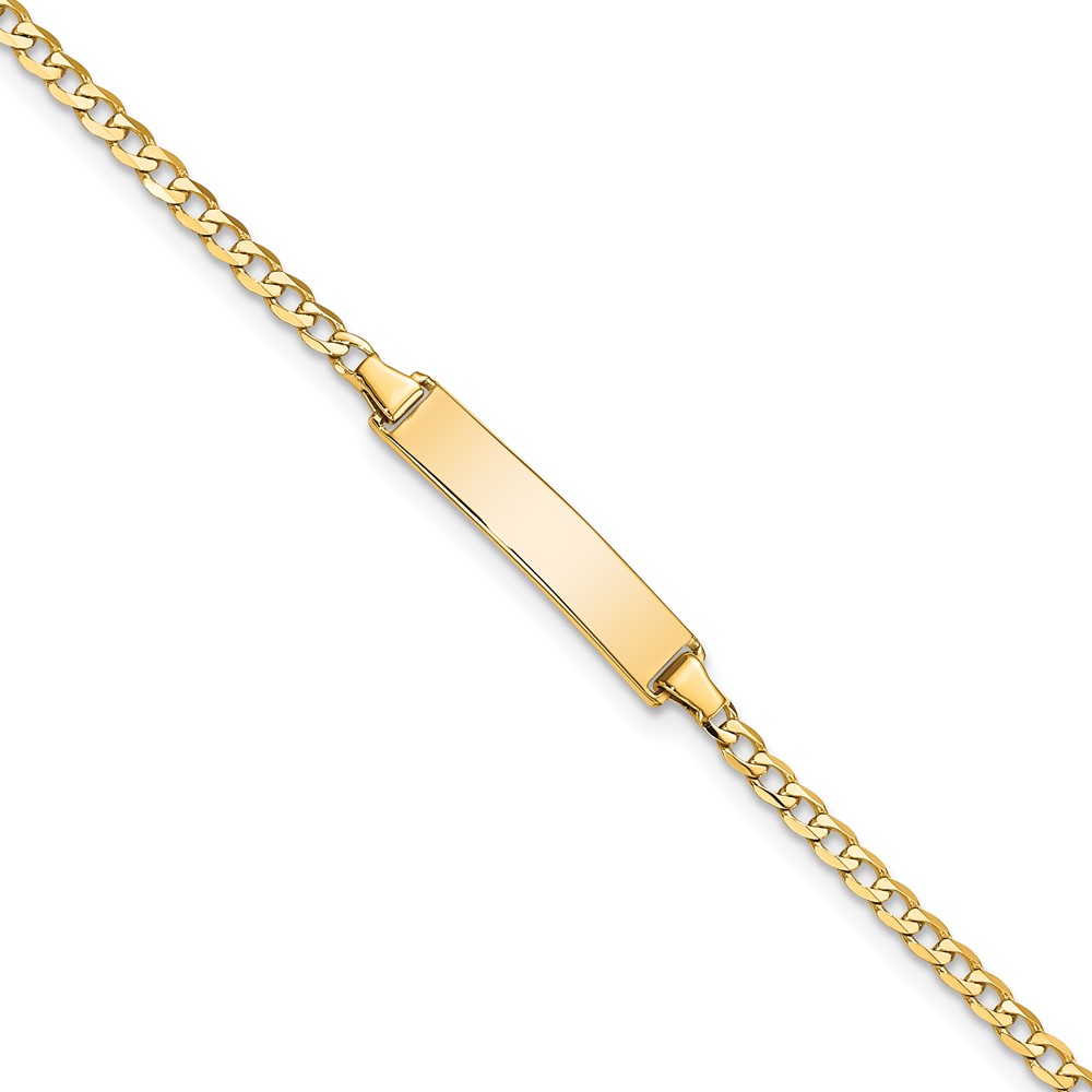 10k Flat Curb Link ID Bracelet - Image 1