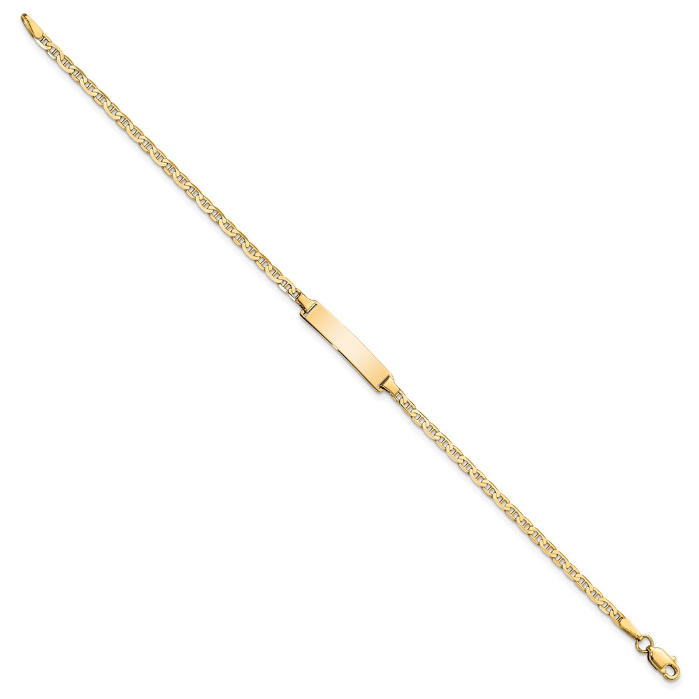 10k Flat Anchor Link ID Bracelet - Image 2