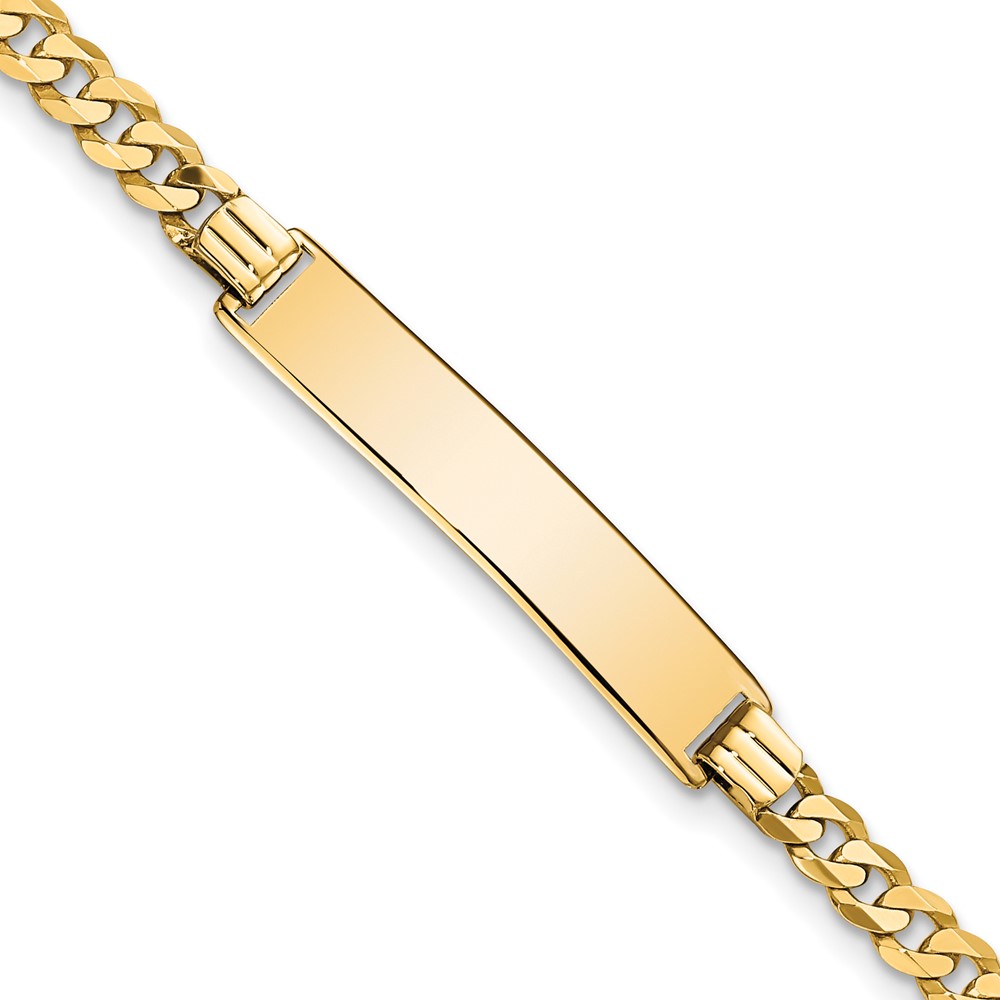 10k Flat Curb Link ID Bracelet - Image 1