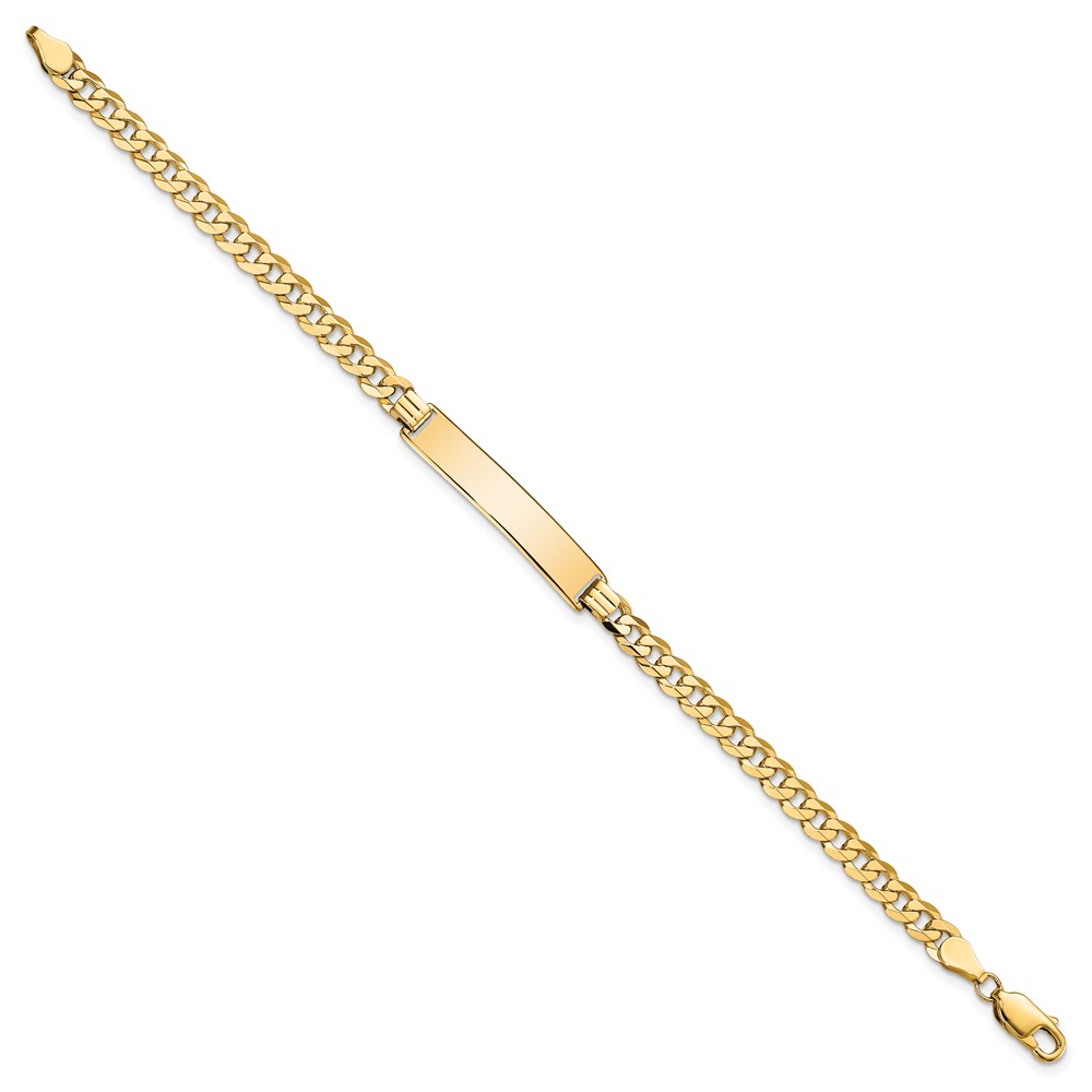 10k Flat Curb Link ID Bracelet - Image 2