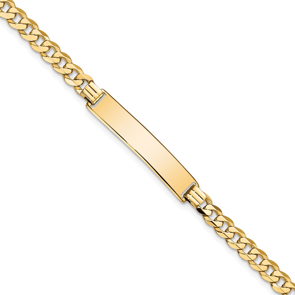 10k Flat Curb Link ID Bracelet - Image 1