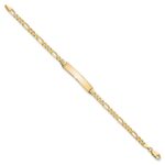 10k Figaro Link ID Bracelet - Image 2
