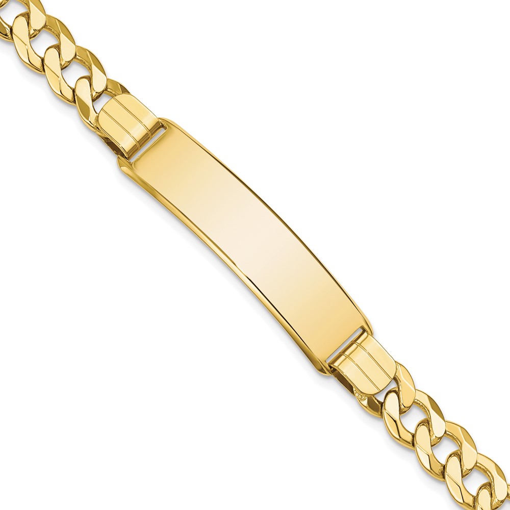 10k Flat Curb Link ID Bracelet - Image 1