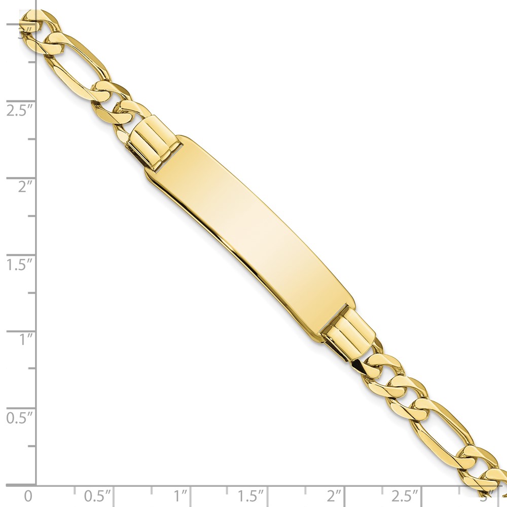 10k Figaro Link ID Bracelet - Image 3
