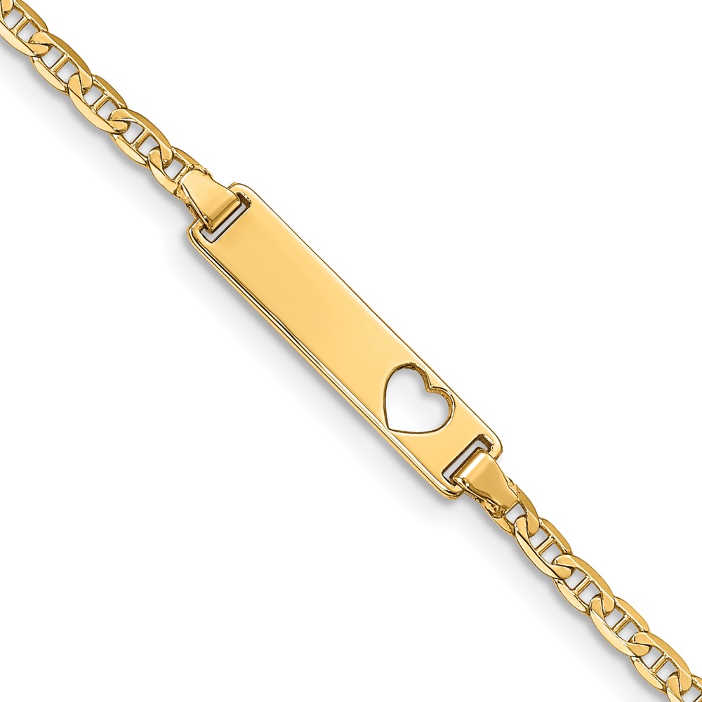 10k Flat Anchor Link ID Bracelet - Image 1