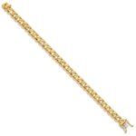 10k 8.3mm Hand-polished Rounded Curb Link Bracelet - Image 3