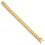 10k 13.4mm Hand-polished Rounded Curb Link Bracelet - Image 3