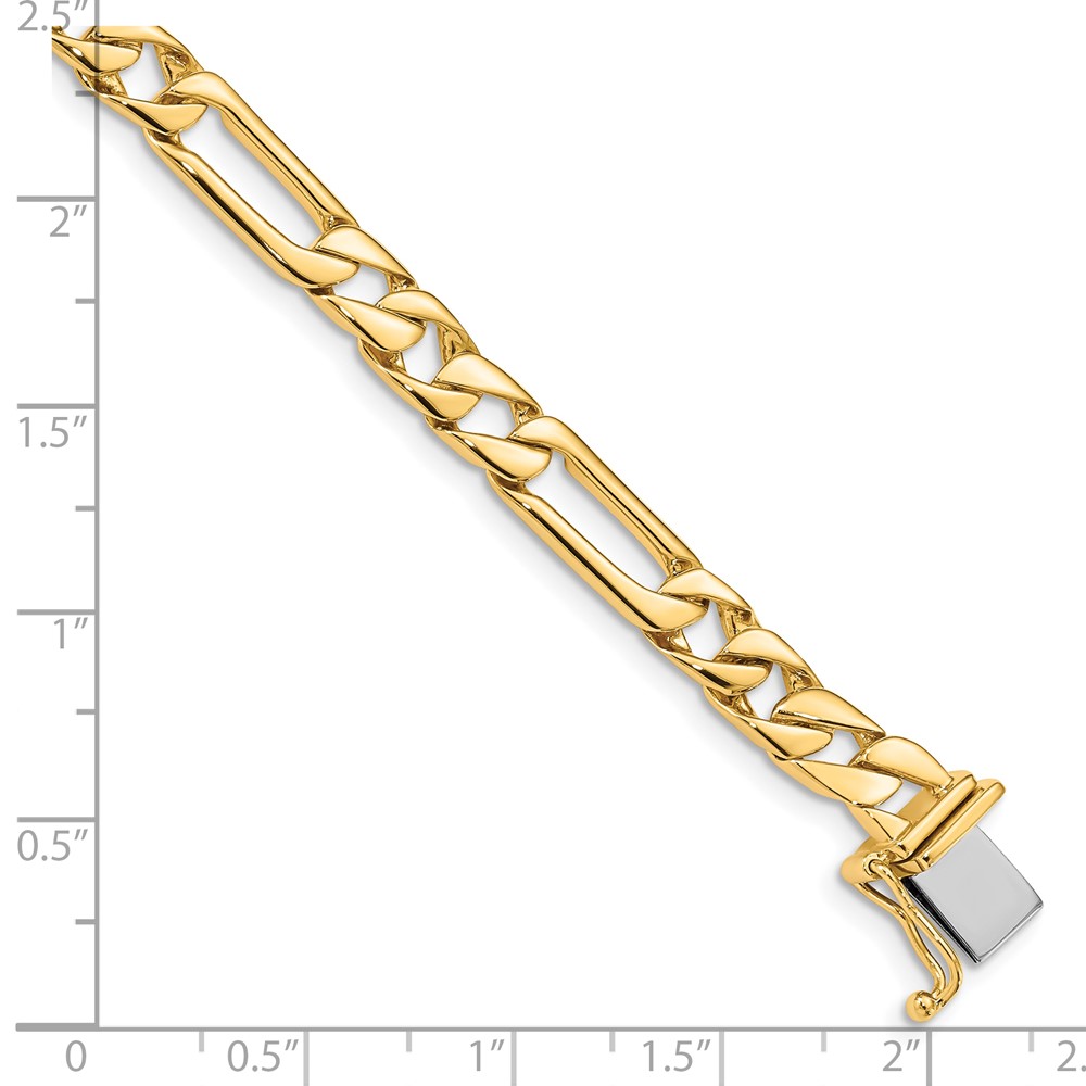 10k 6mm Hand-polished Fancy Link Bracelet - Image 2