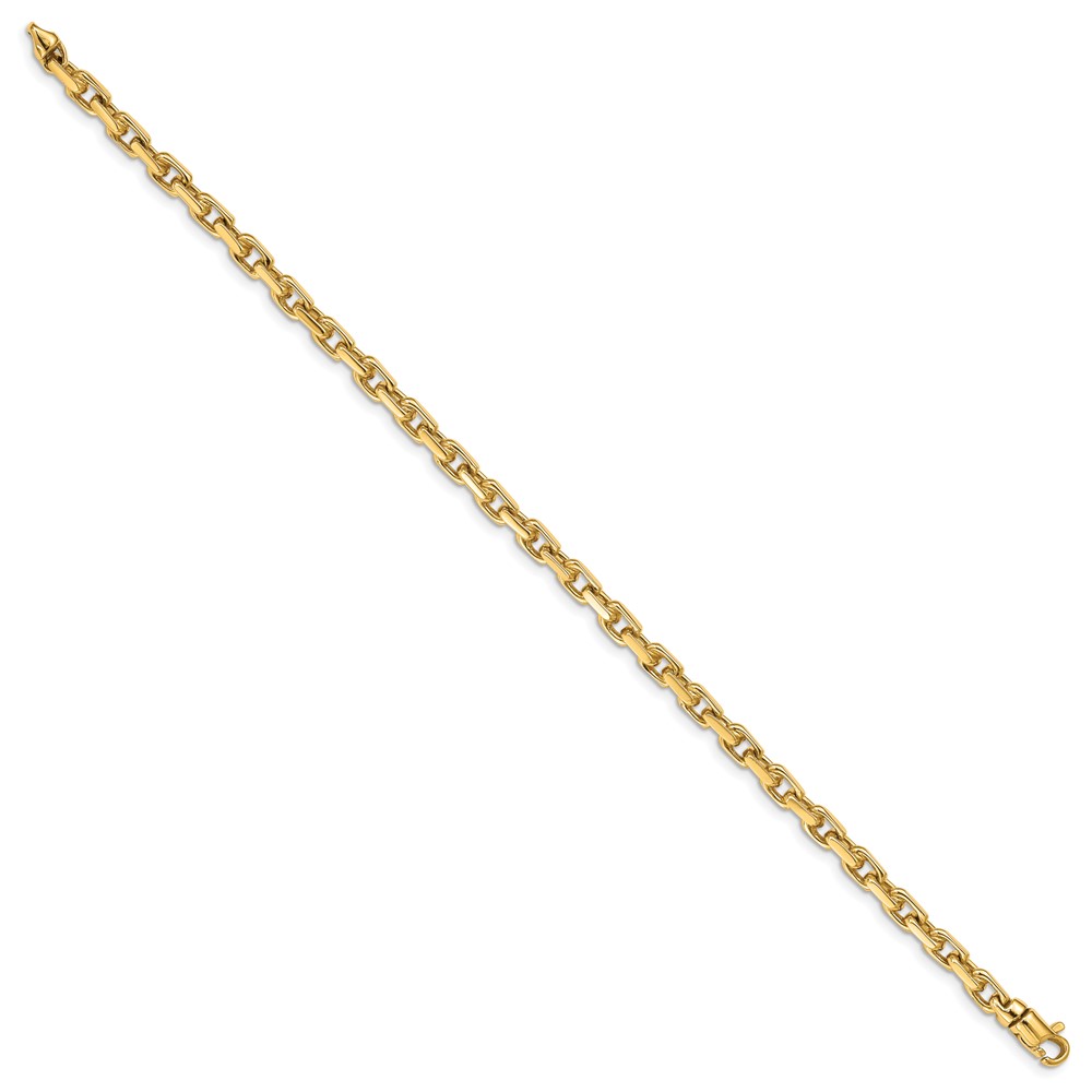 10k 4.2mm Hand-Polished Fancy Link Chain - Image 2