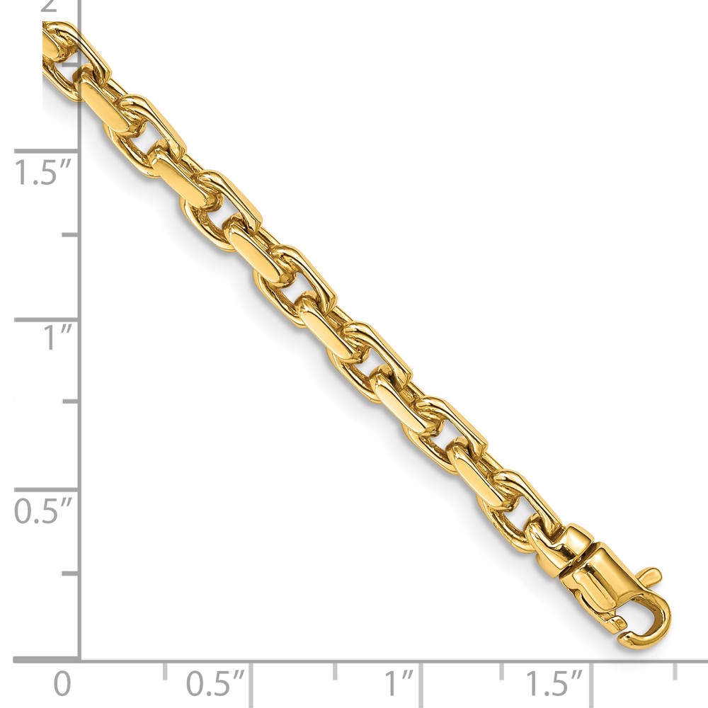 10k 4.2mm Hand-Polished Fancy Link Chain - Image 3