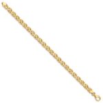 10k 6.1mm Hand-polished Fancy Link Bracelet - Image 3