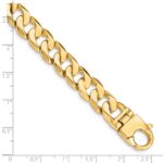 10k 11mm Hand Polished Fancy Curb Link Bracelet - Image 2