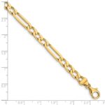 10k 5mm Hand-polished Figaro Link Bracelet - Image 2