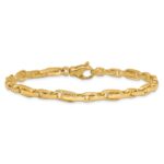10k 5mm Hand-polished Fancy Link Bracelet - Image 4