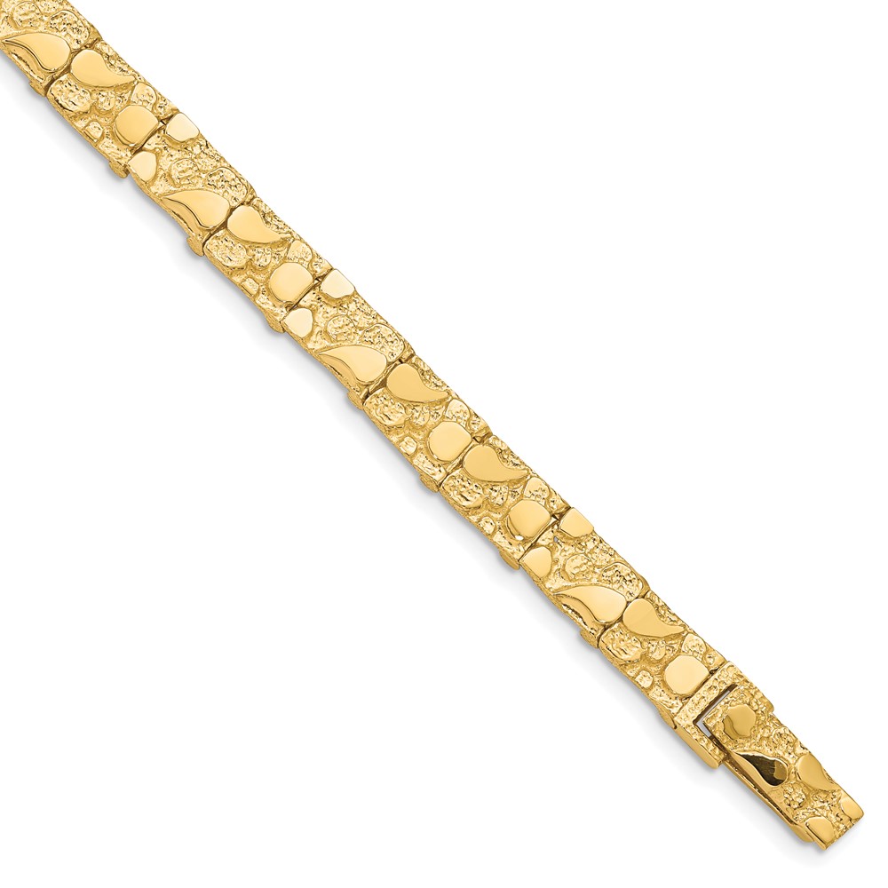 10k 7.0mm NUGGET Bracelet - Image 1
