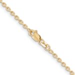 10k 2mm Round Open Link Cable Chain - Image 3