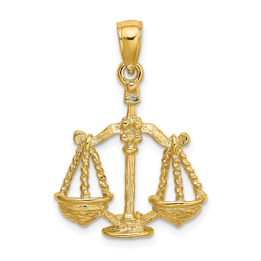 14k Large Libra Zodiac Charm - Image 1