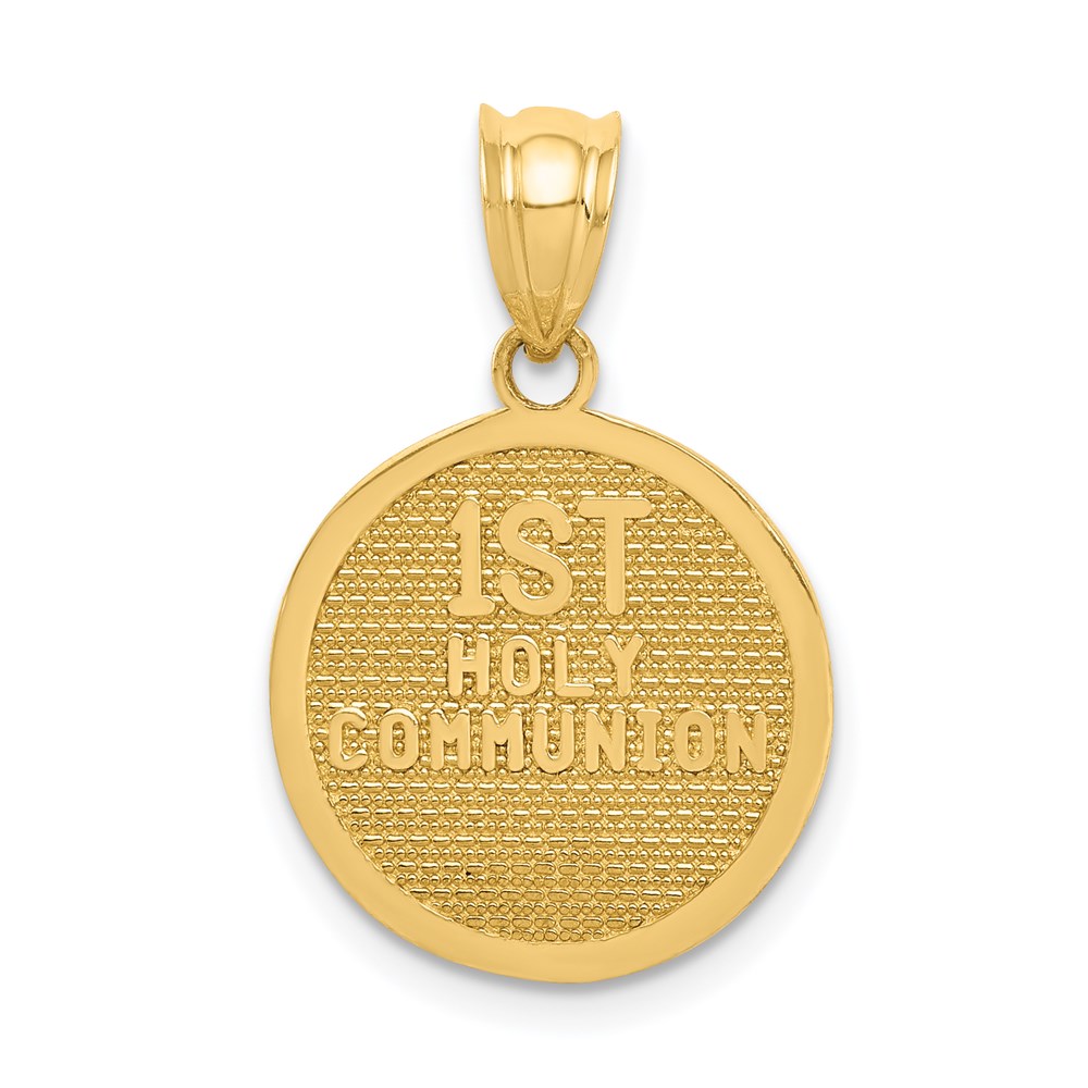 14k Reversible Cross and 1ST HOLY COMMUNION Charm - Image 3