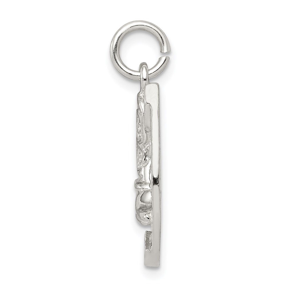 Sterling Silver Horseshoe with Boot Charm - Image 2