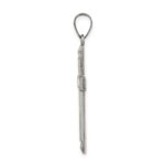 Sterling Silver Antiqued, Polished and Brushed Latin Cross Pendant - Image 2