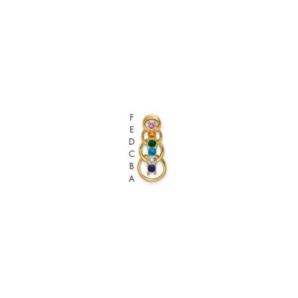 14k 6 Stone Family Pendant Mounting