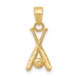 10k Baseball w/Bats Charm
