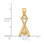 10k Baseball w/Bats Charm - Image 3