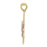 10k Two-tone w/Rhodium Mariner Blessed Mother Pendant - Image 2