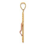 10k Two-tone CZ Crucifix Pendant - Image 2