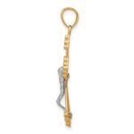 10k & Rhodium Crucifix Pendant - Image 2