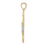 10K w/Rhodium Crucifix Pendant - Image 2