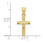 10k Diamond-Cut Cross Pendant - Image 3