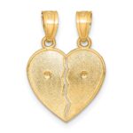 10K Two-Tone w/White Rhodium Break Apart Te Amo Pendant - Image 3