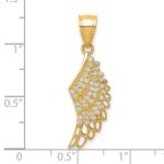 10K CZ Micropave Angel Wing Pendant - Image 4