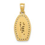 10K w/Rhodium CZ Pave Lady of Guadalupe Pendant - Image 3