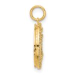 10K Polished CZ and Mother of Pearl Sun Moon and Stars Disc Charm - Image 2