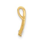 10K Polished CZ Fancy Chain Slide - Image 2