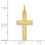 10k Diamond-cut Cross Pendant - Image 3