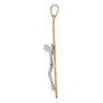 10k Two-tone Diamond-cut Crucifix Pendant - Image 2