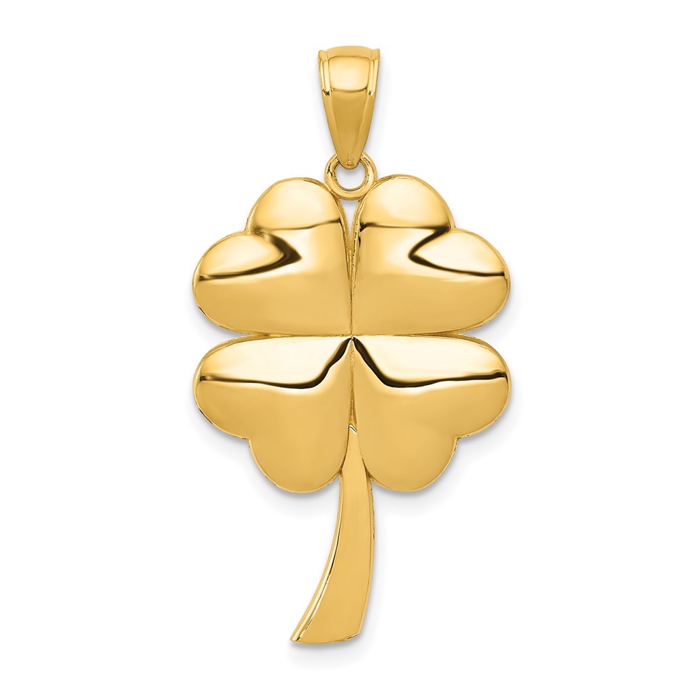 10C2199.jpg 10k 4-Leaf Clover Pendant - Image 1