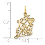 10K I LOVE YOU Charm - Image 3