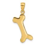 10k 3-D Dog Bone Pendant - Image 3