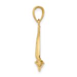 10k Polished Open-Backed Sailboat Pendant - Image 2