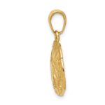 10K Polished Sand Dollar Pendant - Image 2