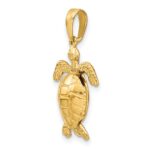 10k 3-D Moveable Turtle Pendant - Image 5