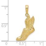10K Polished Running Shoe Pendant - Image 4