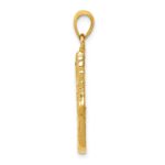 10K Polished Running Shoe Pendant - Image 2